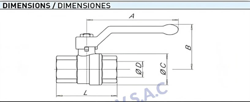 dimenciones valvula galaxy italvalv
