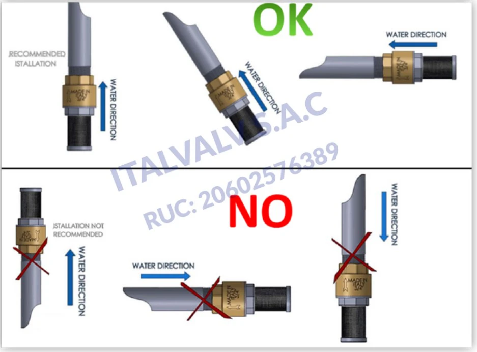 errores instalacion valvula de pie canastilla italvalv