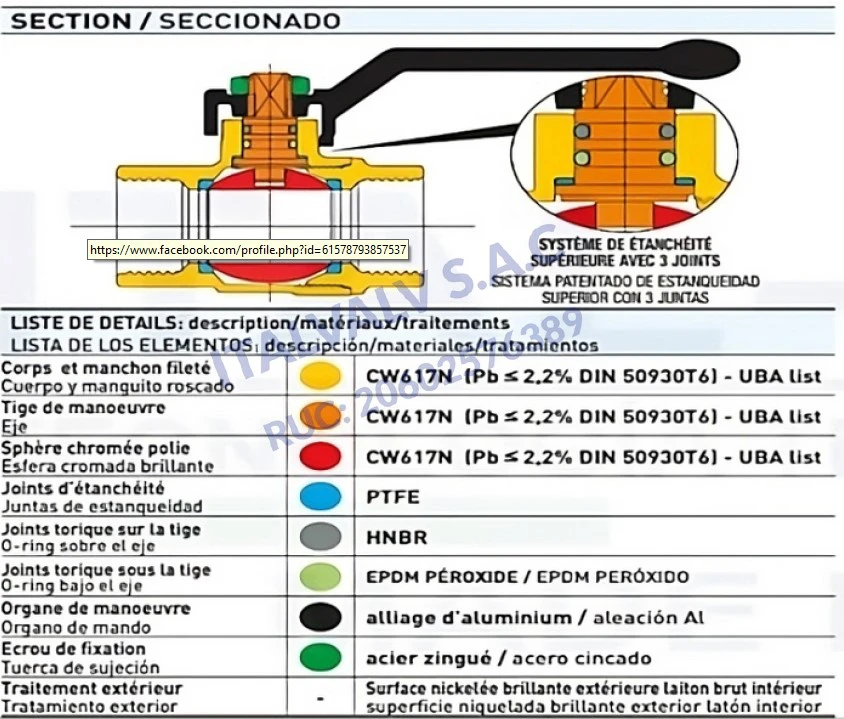 parte interna valvula galaxy italvalv