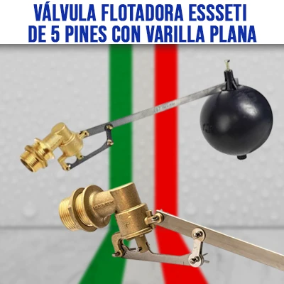 Válvula Flotadora Essseti Sistema de funcionamiento de 5 pines con varilla plana italvalv